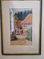 Gemälde Bild Fachwerk Bauernhof Hessen - Homberg Vorschau
