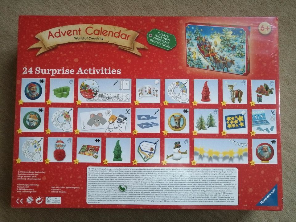 Ravensburger Adventskalender DIY Basteln neu in Bobzin