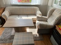 Sofa Couch Sitzgarnitur mit Tisch und Hocker Nordrhein-Westfalen - Goch Vorschau