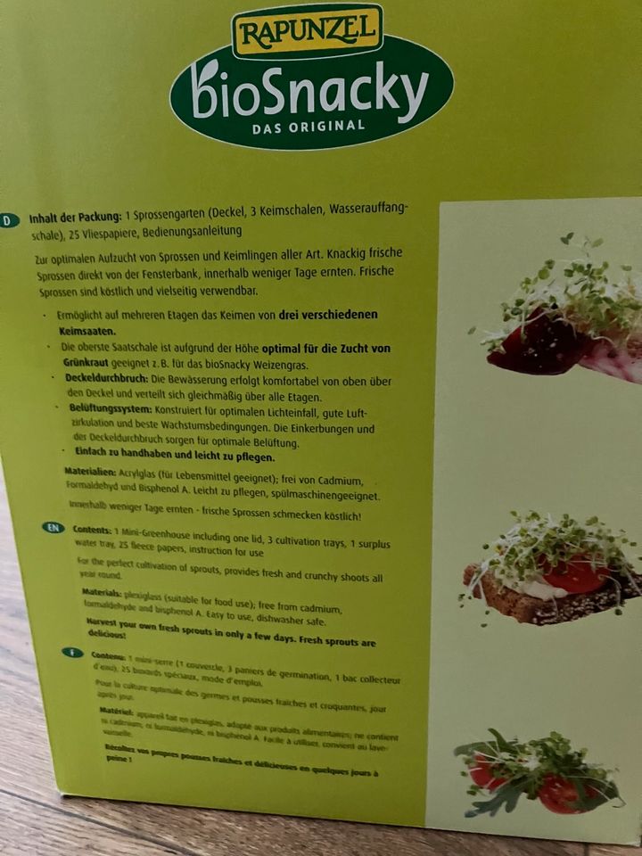 BioSnacky Sprossengarten Mini-Greenhouse Kresse in Offenbach