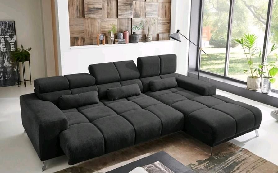 Funktionsecke Speed schwarz , Sofa, Couch in Auma