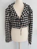 Blazer Hahnentritt Muster frayed crop Jacket Größe S/M Nordrhein-Westfalen - Hürth Vorschau