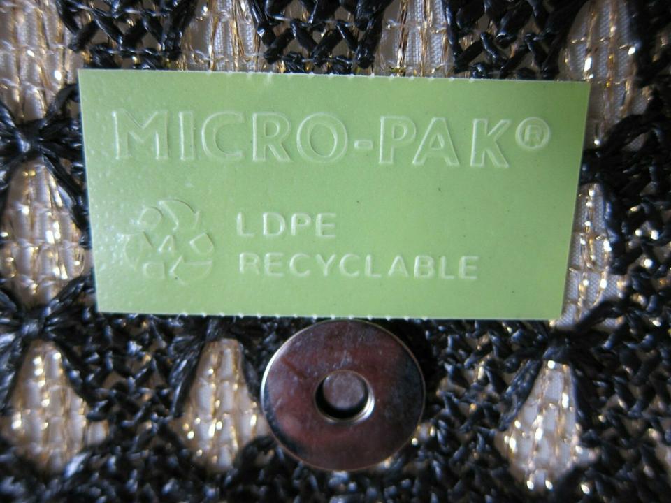 Tasche mit Magnetverschluss schwarz gold MIKRO PAK neuwertig