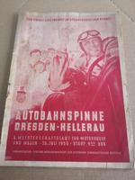 Programm autobahnspinne Dresden Hellerau 1953 DDR Heft Motorsport Sachsen - Göda Vorschau