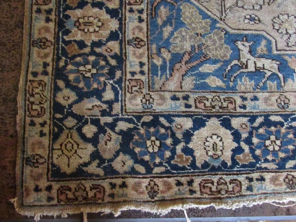 Tier Teppich alt bis antik, Naturfarben, 187 x 138 cm in Neustadt an der Weinstraße