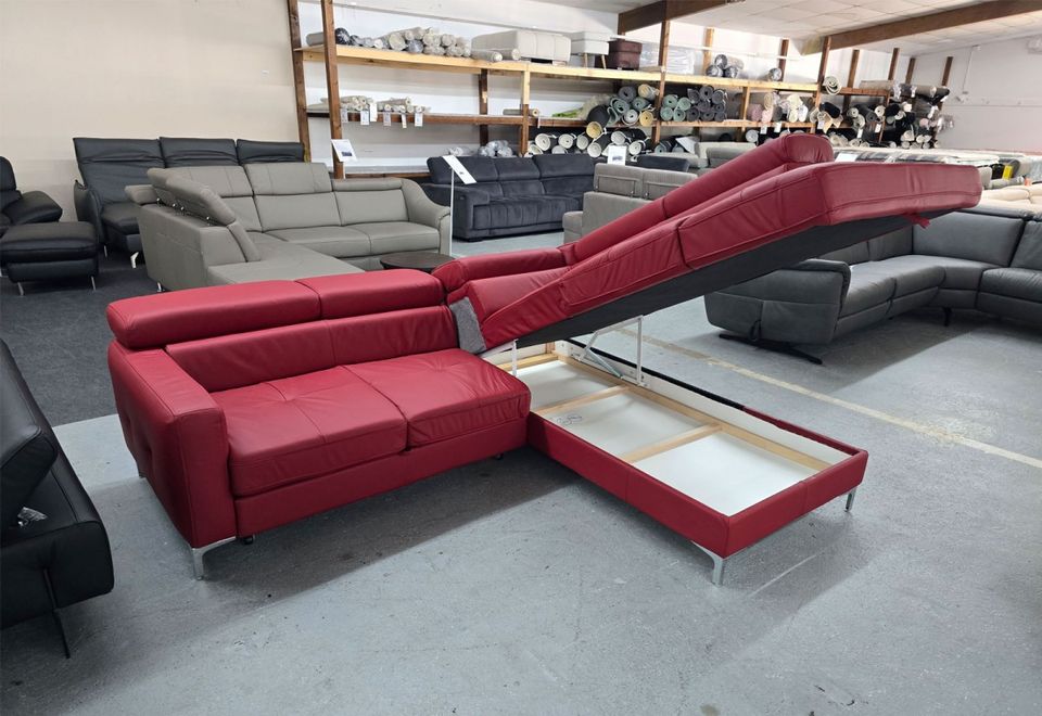 Ledersofa mit Bettfunktion & Bettkasten | 0% Finanzierung | Ecksofa Sammy von Cotta | Ausstellungsstück sofort verfügbar | Couchlet Frankfurt in Frankfurt am Main