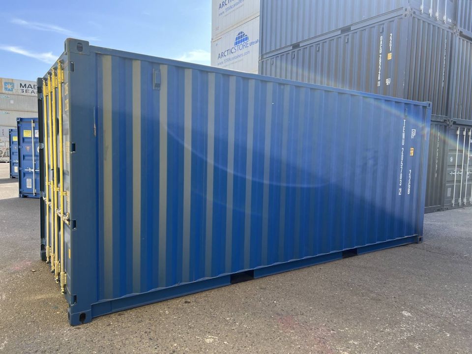 ✅ 20 Fuß ONE WAY, NEU Lagercontainer/ Seecontainer/ Materialcontainer RAL 5010 in Hamburg