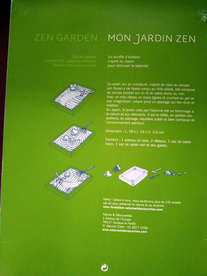 mini Zen Garten - "Mon Jardin Zen" - ca. 30 x 20 cm - Meditation in Aurich