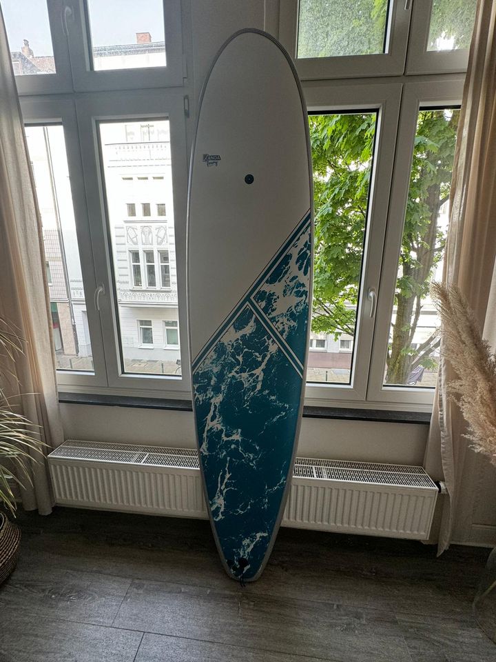 Plus Leash: Kanoa Foamy FUN × 1 8'0 Mini Malibu Surfboard in Düsseldorf