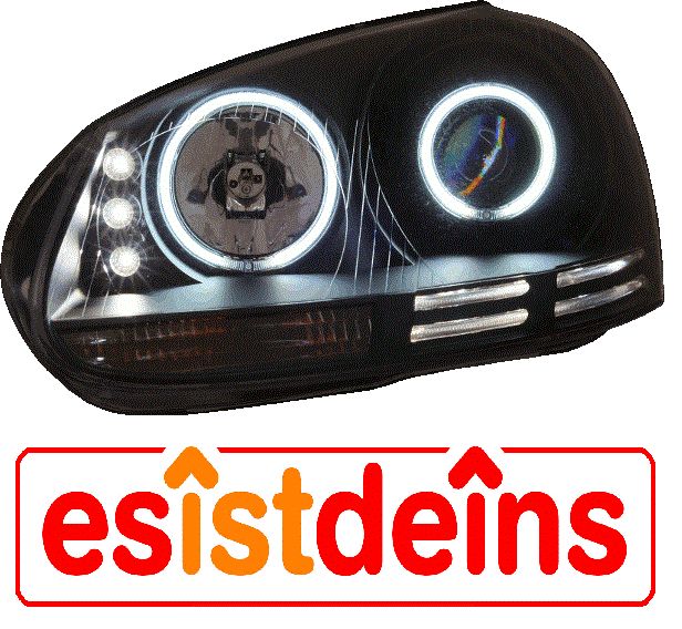 VW Golf 5 V /Jetta Typ 1K CCFL Scheinwerfer Set Bj(03-08) schwarz in Quickborn