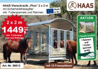 HAAS Viereckraufe "Plus" mit Sicherheit-FG+Futtersparnetz+Rahmen Nordrhein-Westfalen - Nümbrecht Vorschau