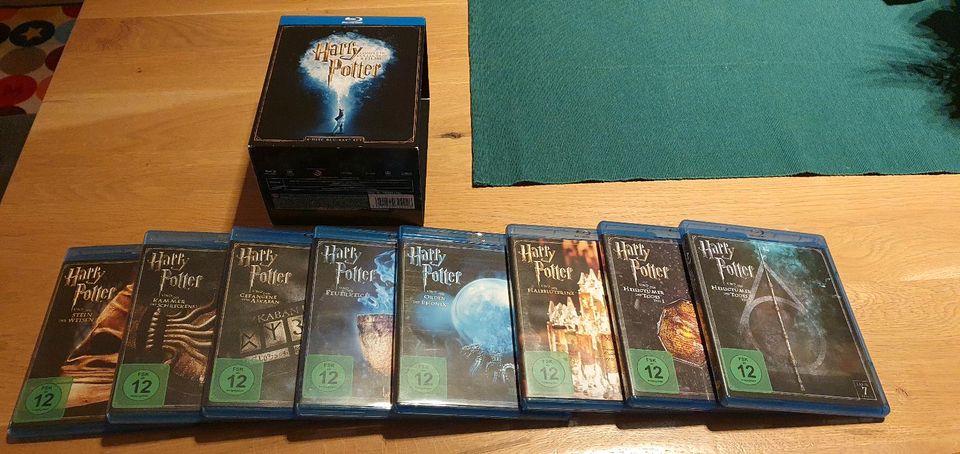 Harry Potter 8-Film-Collection, Blue-ray, wie neu im Pappschuber in Leichlingen