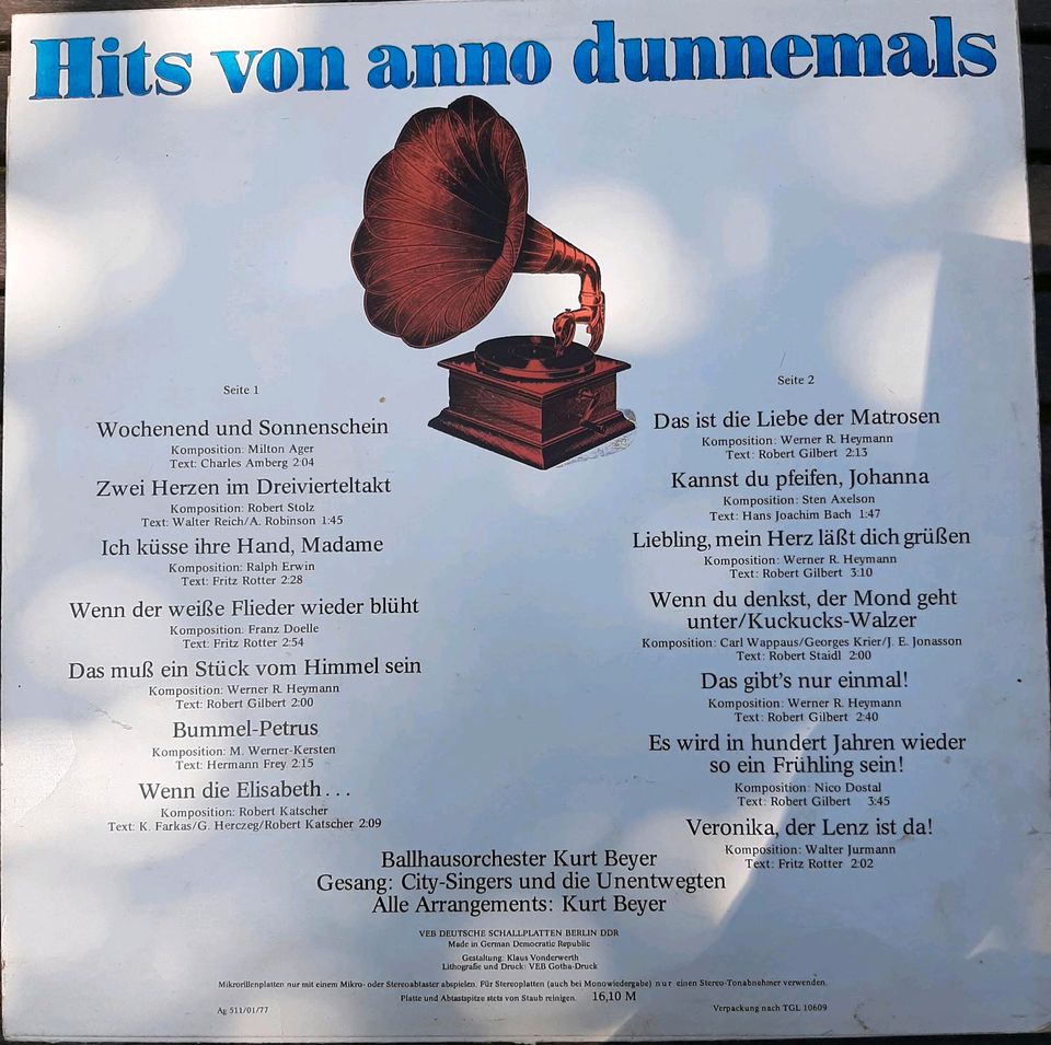 10 verschiedene LP - Schallplatten in Finsterwalde