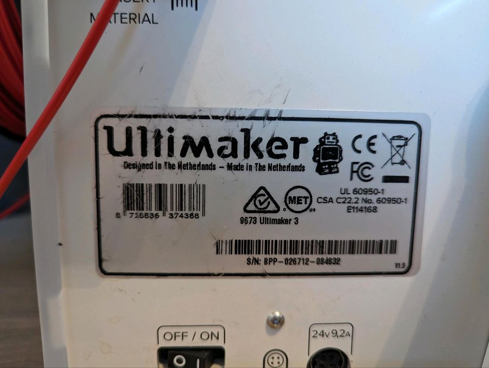 Ultimaker 3 updated mit viel Zubehör 3d Drucker in Tabarz Thüringer Wald