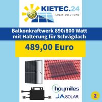 Photovoltaik Solar Balkonkraftwerk 890/800 Watt mit Halterung für Schrägdach Baden-Württemberg - Eberstadt Vorschau