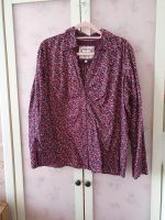 Wie neu: Birkhahn Langarm-Bluse Gr. 44/46 aubergine Blumenmuster Sachsen-Anhalt - Halle Vorschau