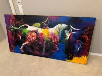 Bild auf Leinwand - Stier - PRO ART - COLOURFUL BULL II 180x90 Bayern - Scheßlitz Vorschau