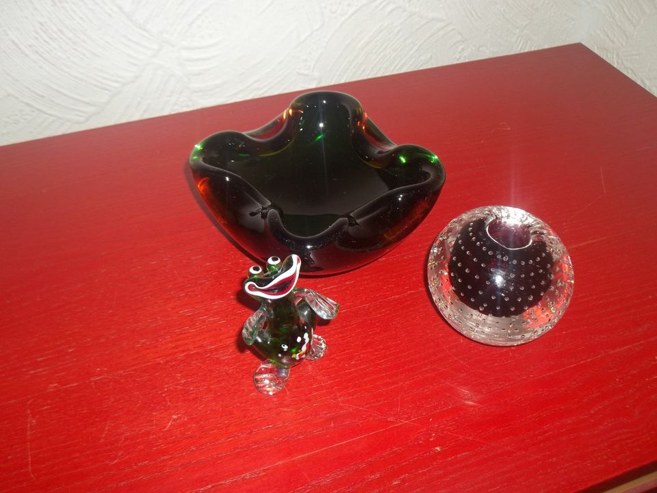 Murano Glas Vase Aschenbecher Kerzenhalter Frosch in Bielefeld