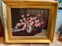 Gemälde Rosa Blumen in einem Krug, auf Holz gemalt mit Rahmen Wiesbaden - Biebrich Vorschau