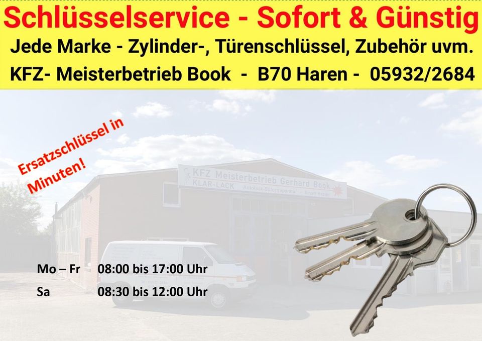 Schlüsselservice Abus Börkey etc. Ersatz Schlüssel - B70 Haren in