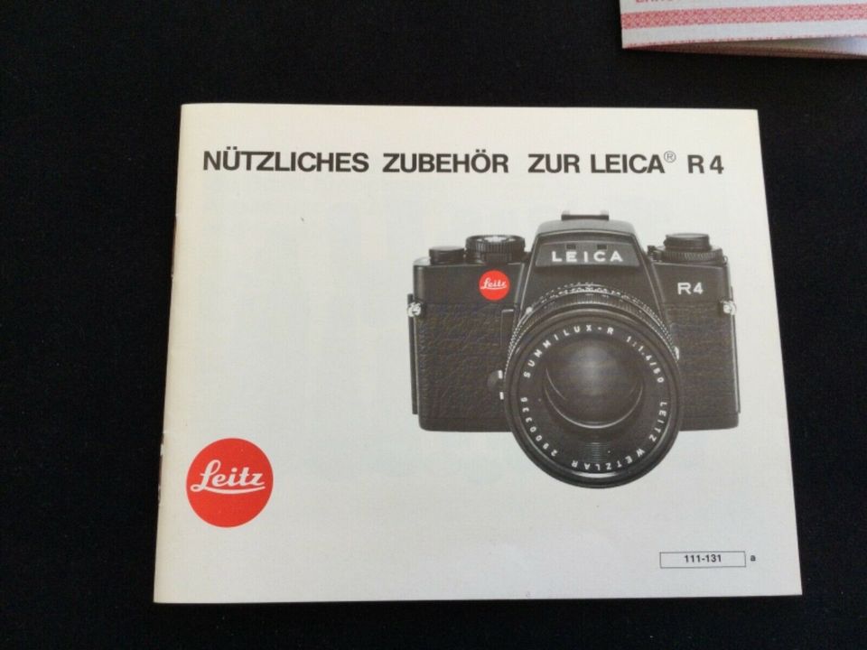 Leica R4 Garantie Heft und Zubehör Katalog Prospekt von 1981 in Kiel