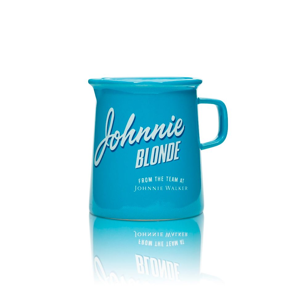 6x Johnnie Walker Blonde Tasse Glas Blau Longdrink Keramik Becher in Pforzheim