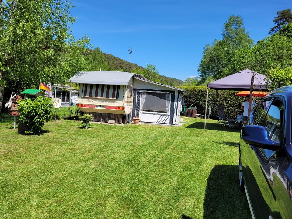 Dauercampingplatz komplett ausgestattet in Obernheim-Kirchenarnbach