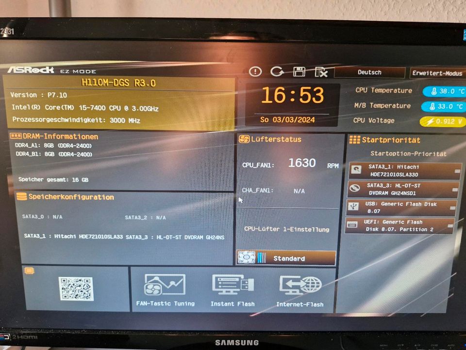 Guter office PC pentium i5 7400 16gb DDR4 in Weißensee
