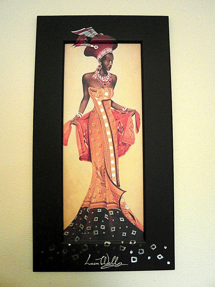 Leon Wells "wonderful african" H:85xB:45 cm Afrika Frau im Bild in Hamburg
