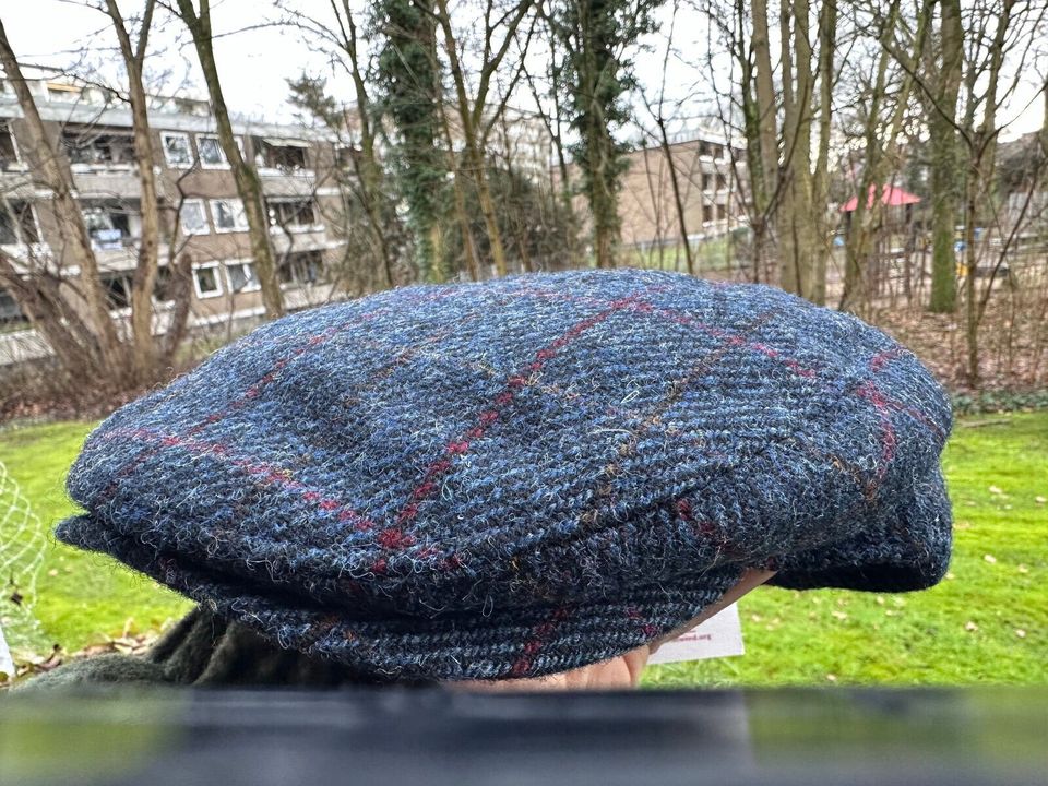 HARRIS TWEED MUSTER CAP MUTZE HUT gr  S 55  100%    WOOLE in Lage