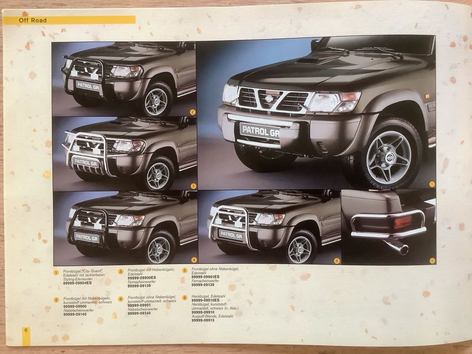 Nissan PATROL GR Zubehör Prospekt 1998 in Seevetal