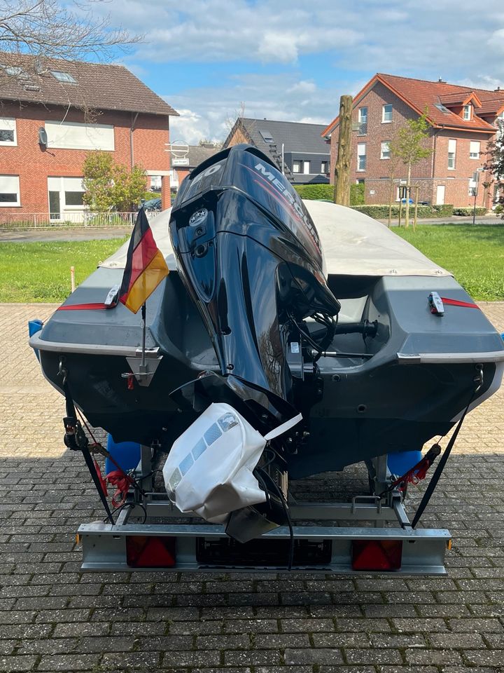 Sportboot 60 PS, no Bayliner, no Saver oder Fletscher mit Trailer in Emsdetten