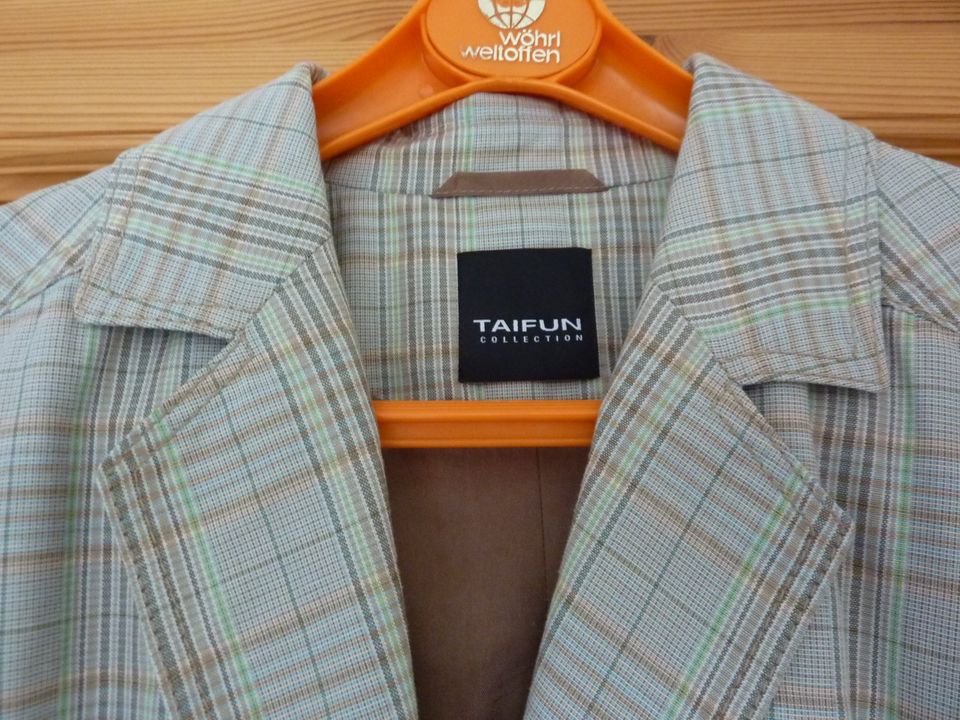 Taifun Damenblazer 36 grün/beige kariert in Oberthulba