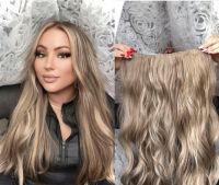 Aschblonde Blonde Invisibel Echthaar Imitat Clip in Extensions Baden-Württemberg - Weil der Stadt Vorschau