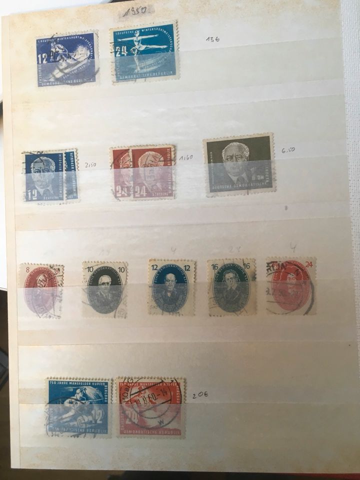 Briefmarken, Sondermarken DDR 1949-54 in München