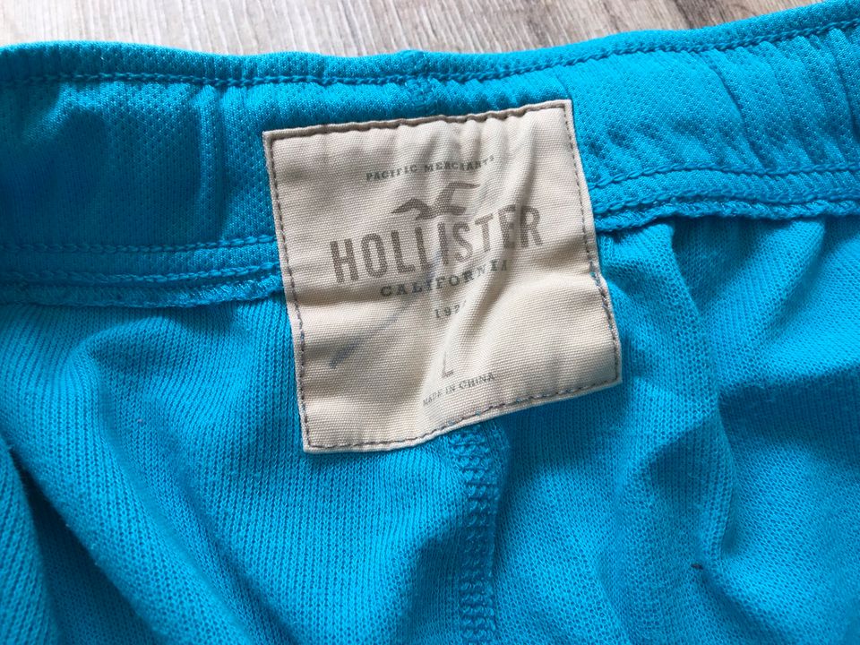 Hollister Herren Short kurze Hose Größe L hellblau türkis Strand in Asperg