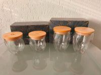 Doppelwandige Gläser, 2x 250 & 2x 350 ml, inkl. Bambusdeckel Nordrhein-Westfalen - Elsdorf Vorschau