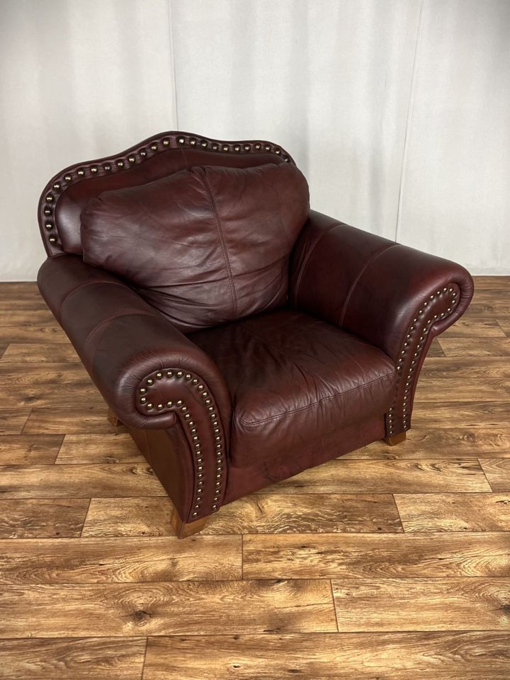 Ledersessel Vintage XXL Sessel Love Seat Chesterfield Barock in Hüllhorst