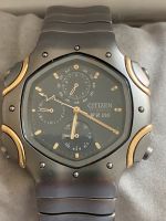 Seltene Armbanduhr Citizen Chronograph WR-100 Titan 18 Karat Gold Berlin - Mitte Vorschau