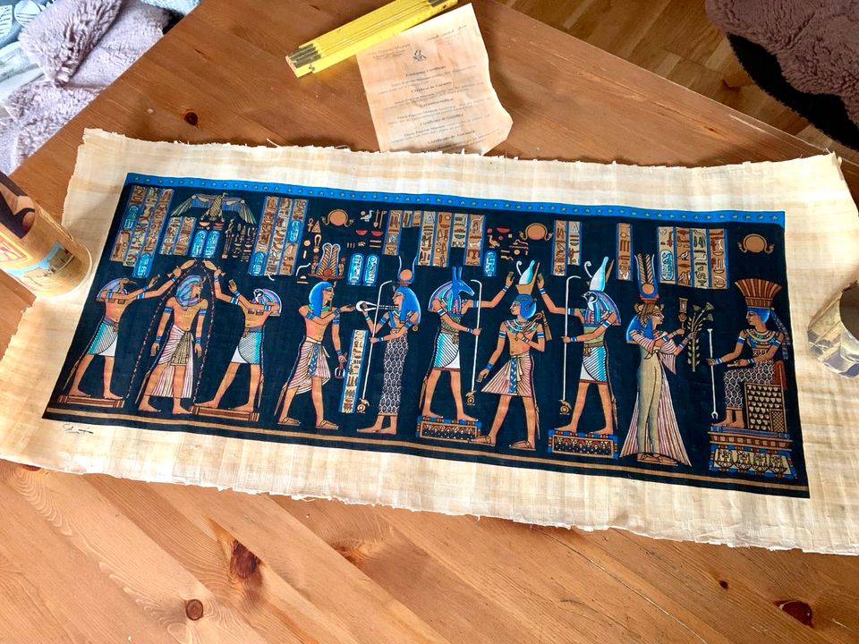 Osiris Papyrus original ägyptische Zeichnung Bild 90x40 Rolle in Herbolzheim