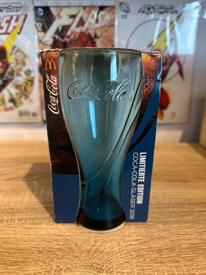Coca Cola Glas Limitierte Edition McDonald’s 2018 blau unbenutzt in Grebenhain
