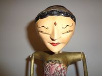 Alte Asiatische Hand- u. Stabpuppe / Marionette mit Stoffkleid Schleswig-Holstein - Hemdingen Vorschau