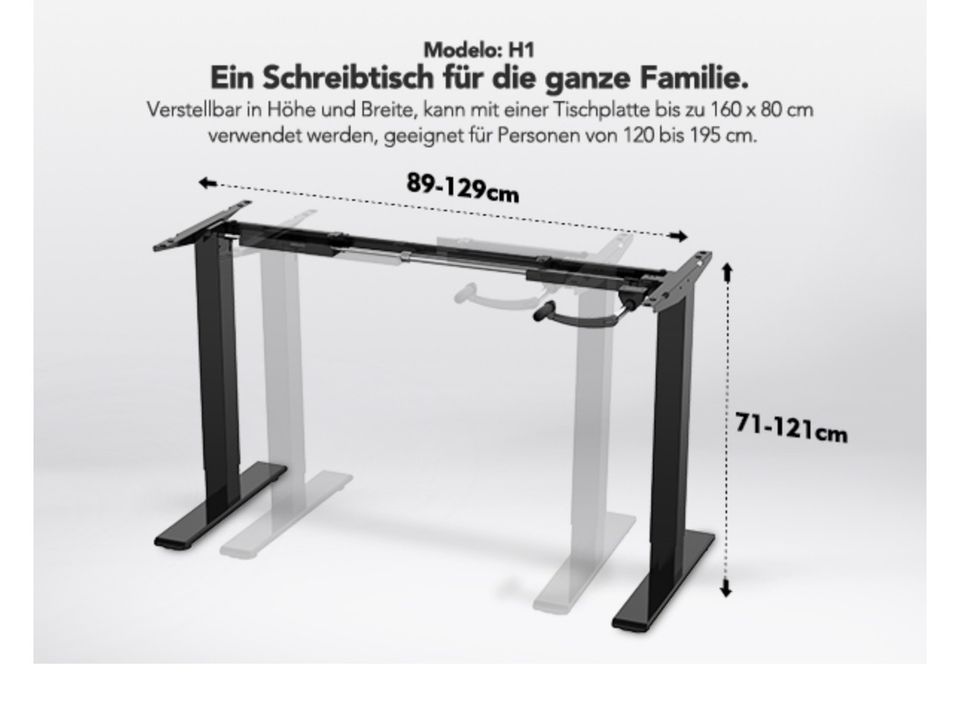 FLEXISPOT H1W-4824-EU Tischgestell weiß in Wunstorf