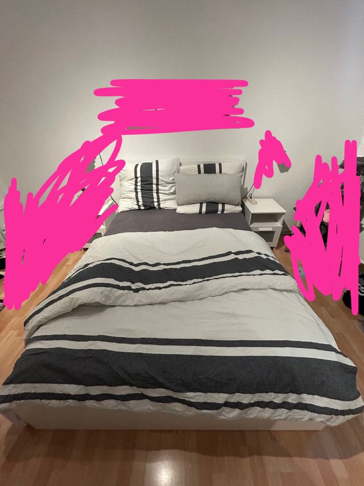 IKEA Malm Bett mit Schubladen und Lattenrost in Mettmann