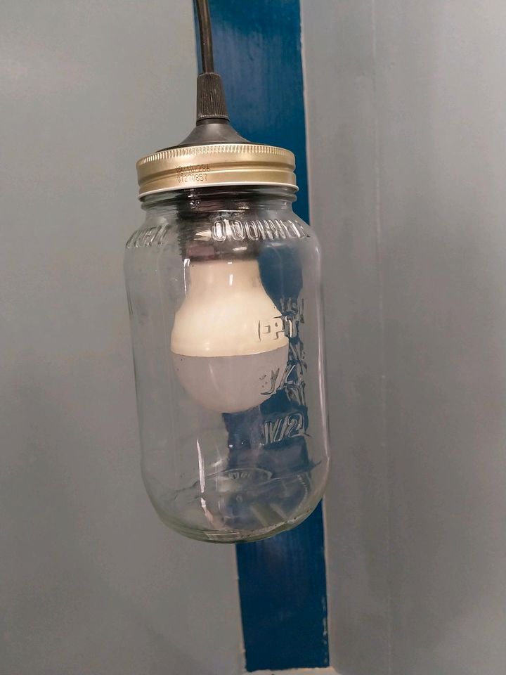 Lampe aus Schnapsglas in Zeithain