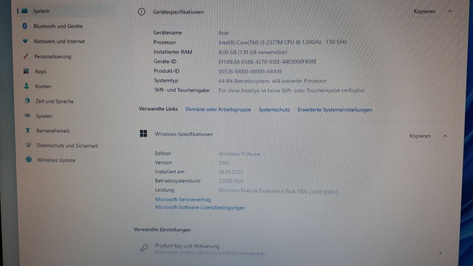 Acer Veriton N4620G Intel i3 / 8GB RAM/ 256 GB SSD + 500GB HDD in Wanzleben