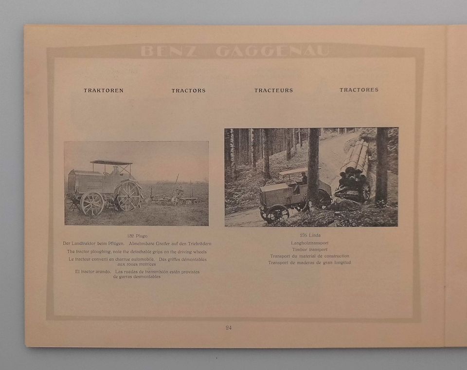 Original Benz-Gaggenau 1921 Prospekt  - Nachdruck von 1998 in Alfeld (Leine)