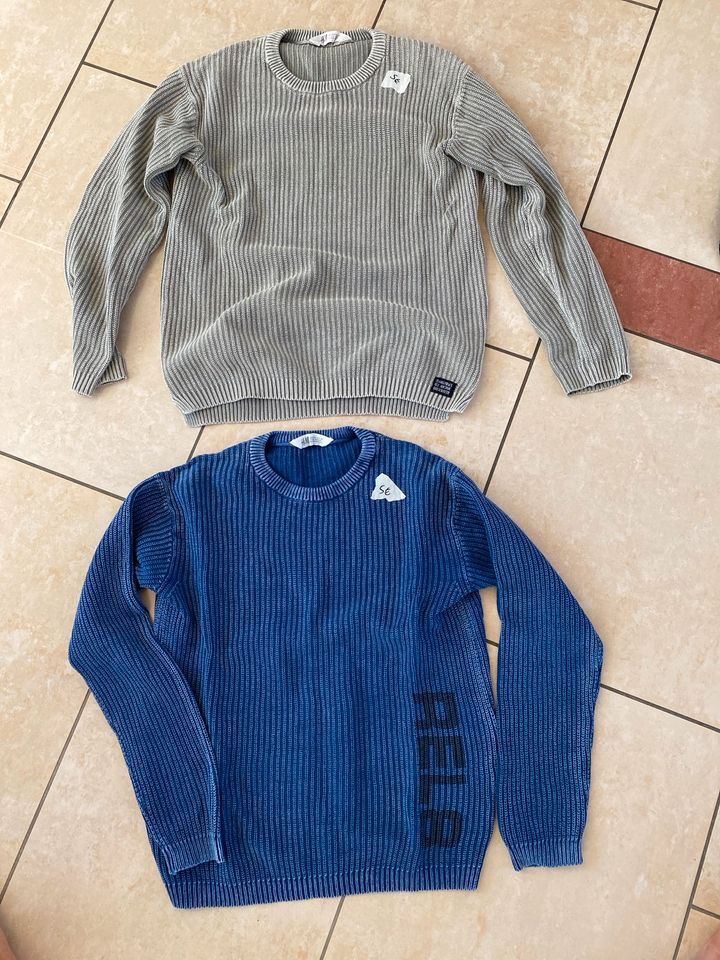 Blauer Pullover, Größe 164, Baumwolle in Eschweiler