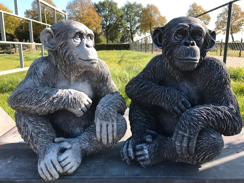 ‼️Schimpanse 52cm Chita Bonobo Steinguss Affe Affen Menschenaffe in Karlsruhe