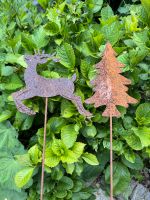 2 Stecker Weihnachten edelrost Deko Rost Garten Gusseisen Niedersachsen - Drochtersen Vorschau